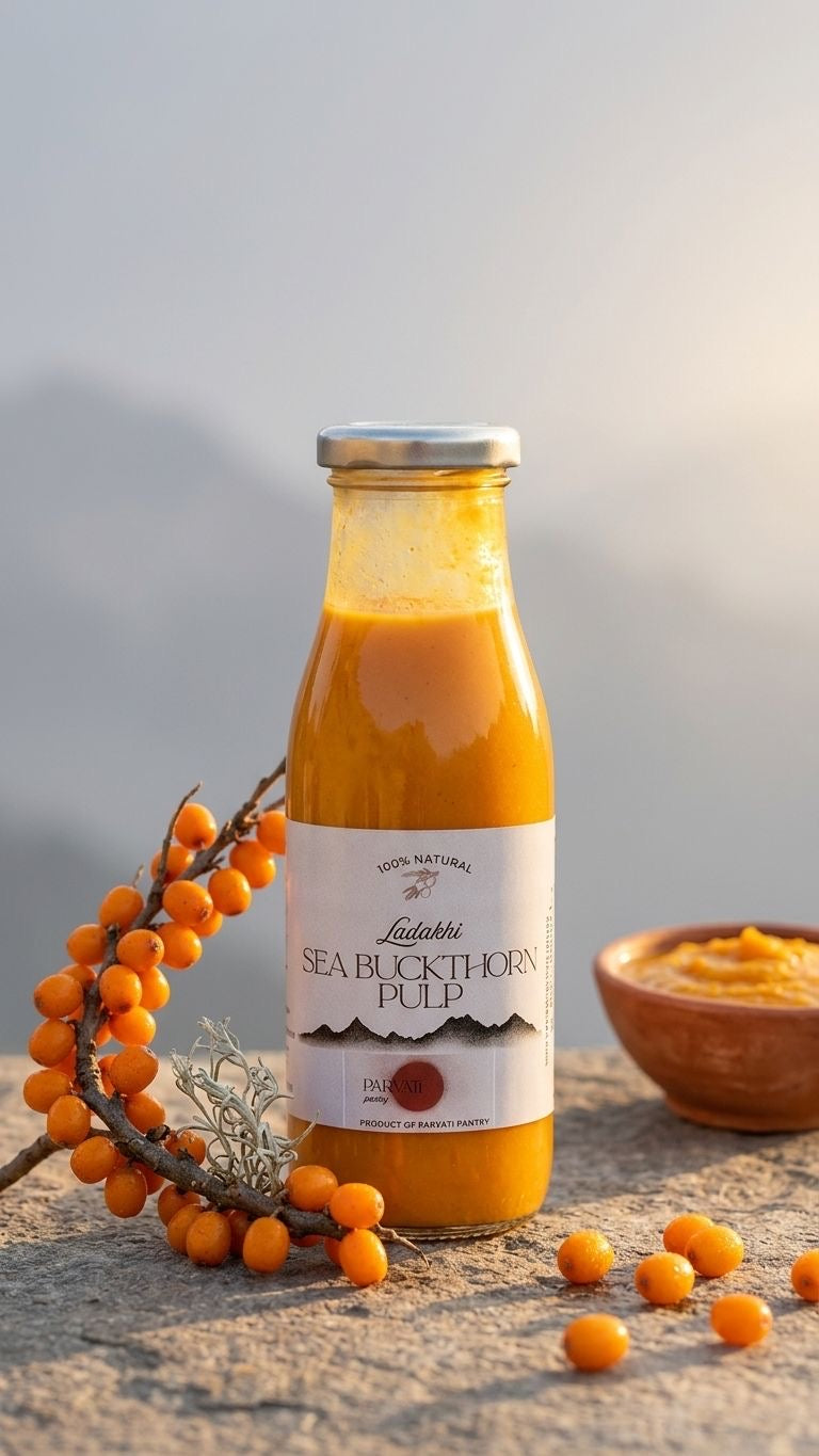 Jar of Parvati Pantry Ladakh sea buckthorn pulp