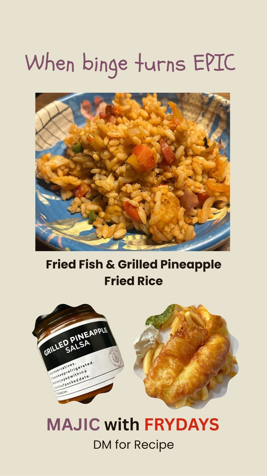 Fried Fish & Grilled Pineapple Salsa