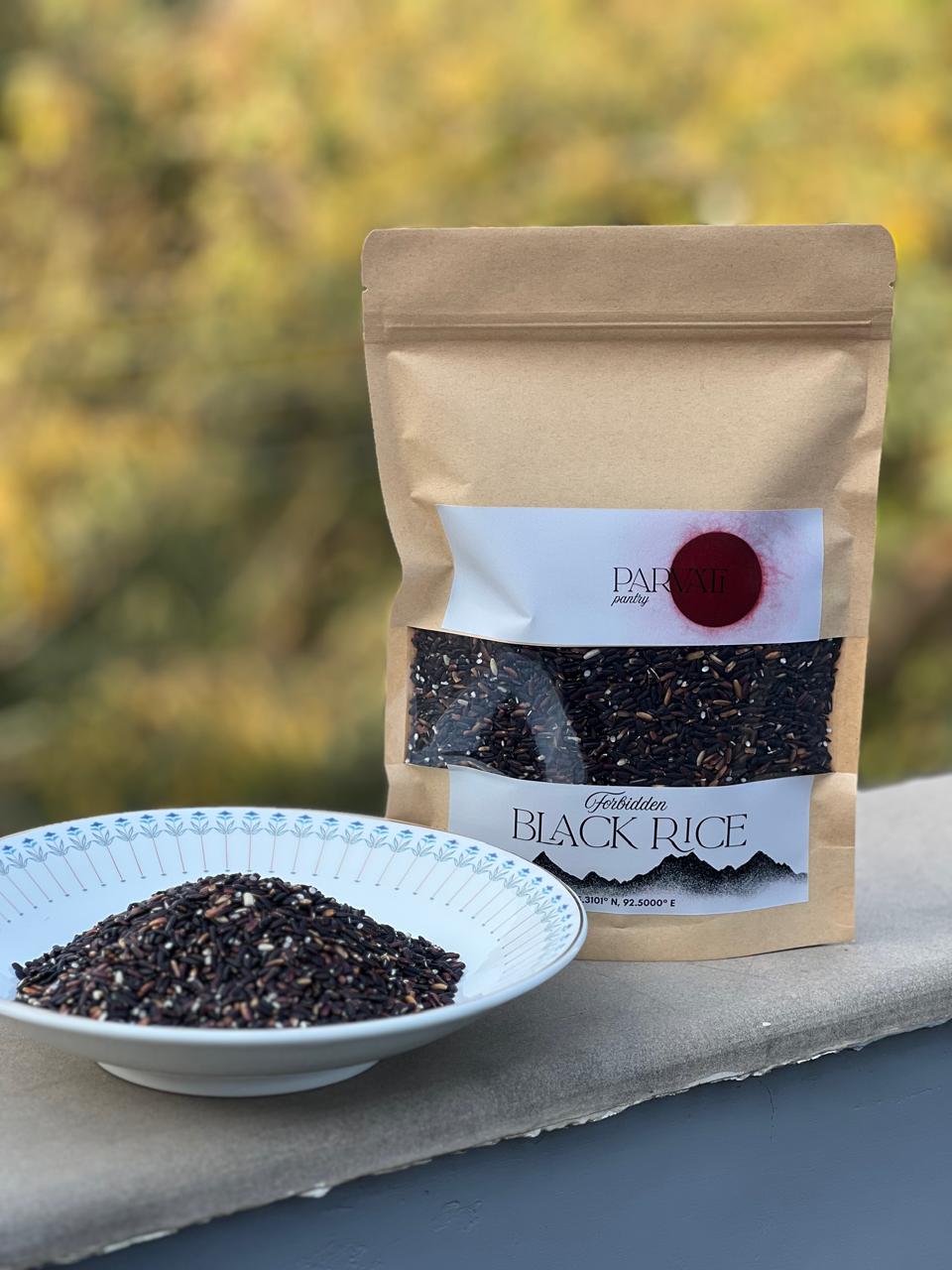 Pack of Parvati Pantry forbidden black rice Chak Hao